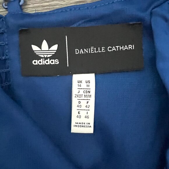 Adidas Blue Bralette crop top/ Corset Style, Size Medium - Picture 6 of 6